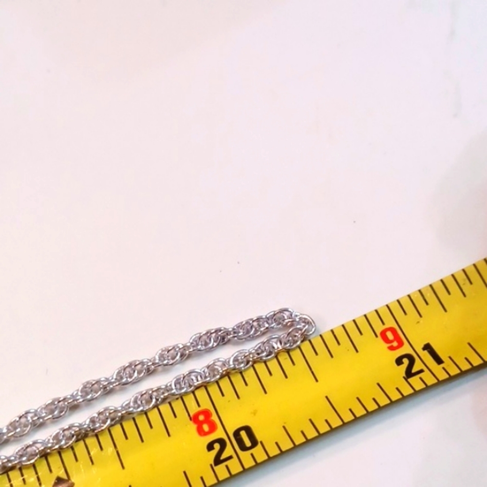 Womans Silver Plated Engraved Twist Rope Necklace - Picture 4 of 6